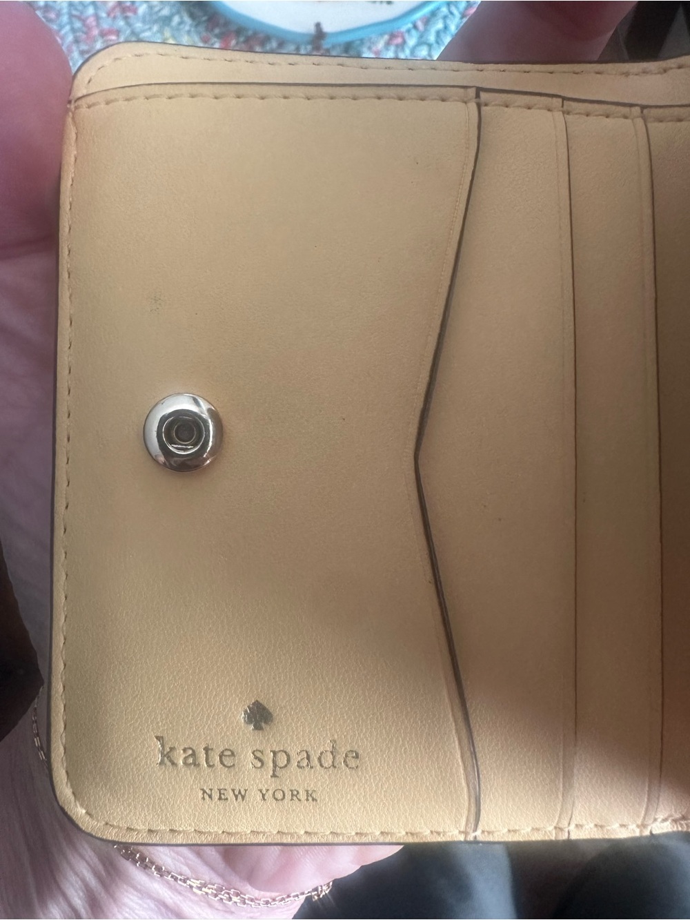 kate spade Yellow Saffiano ID Card Holder Wallet - Picture 6 of 10